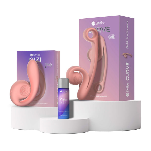 SVibe Sweet Peaches Bundle – Dual Stimulators & Lube